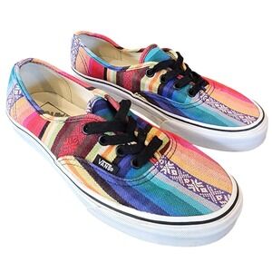 Vans Authentic Baja Multi Color Woven Sneakers Men 5.5 Women 7 Indie
